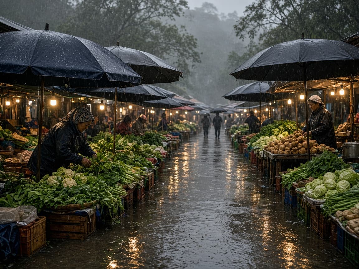 Stalls at the Da Lat night market